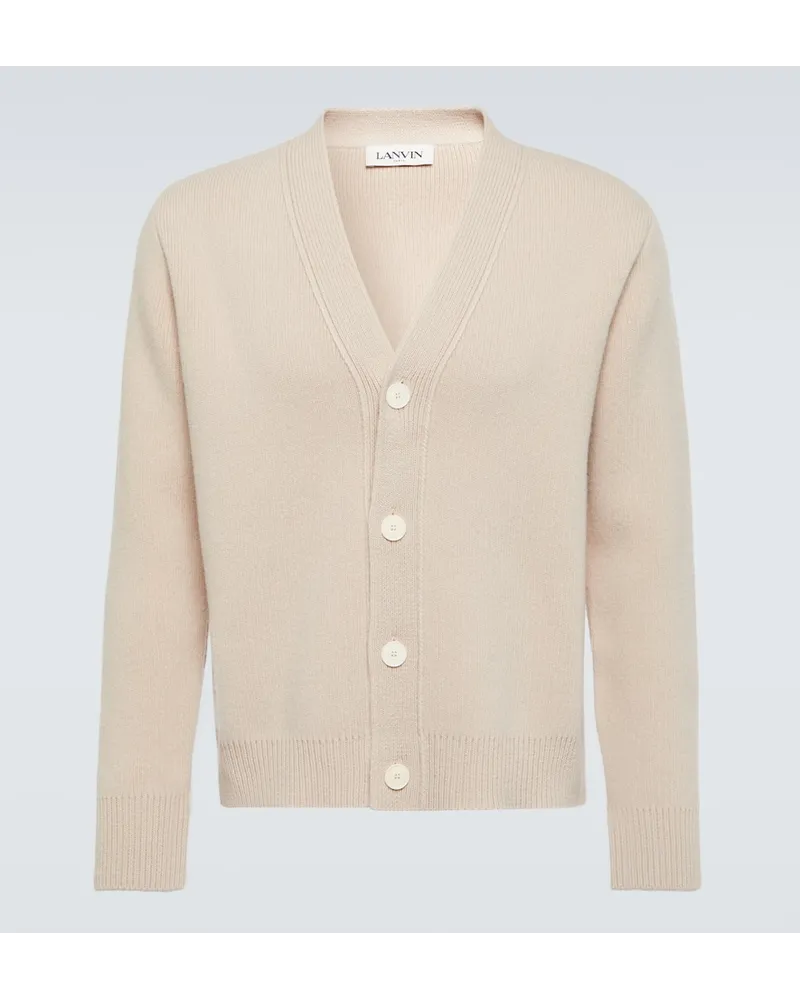 Lanvin Cardigan in lana e cashmere Beige