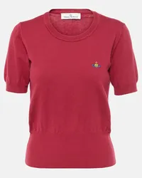 Vivienne Westwood Top Bea in cotone e cashmere Rosso