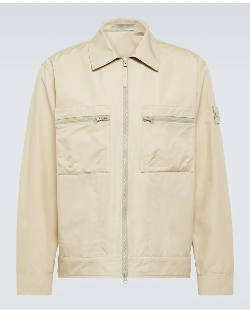 Stone Island Ghost - Giacca Compass in cotone Beige
