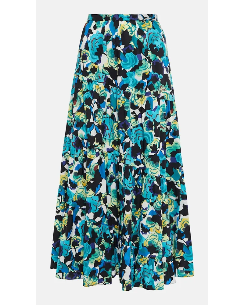 Diane von Furstenberg Gonna midi in misto cotone con stampa Multicolore