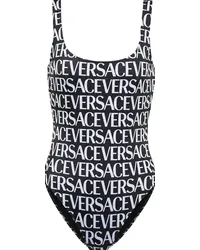 Versace Costume intero con logo Nero