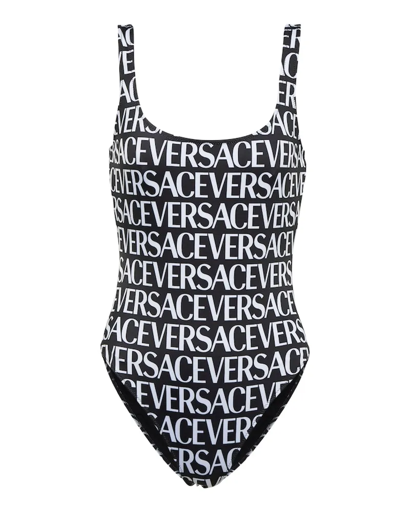 Versace Costume intero con logo Nero
