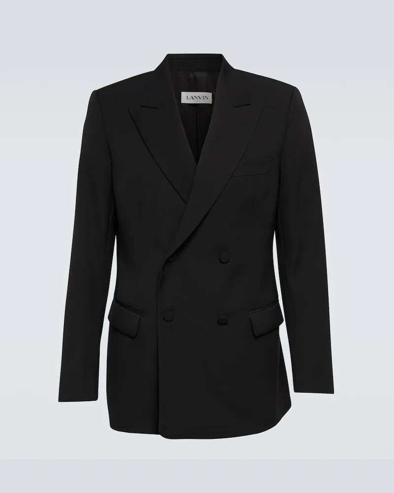 Lanvin Blazer doppiopetto in lana Nero