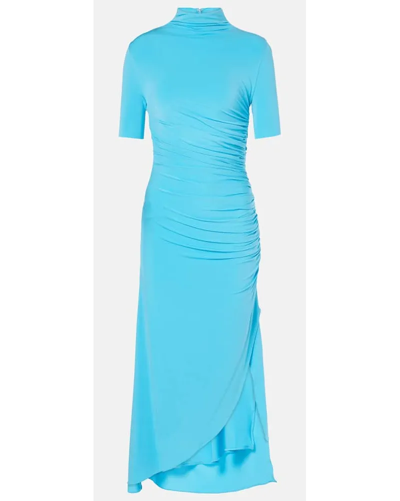 Alaïa AlaÃ¯a Abito midi asimmetrico Blu