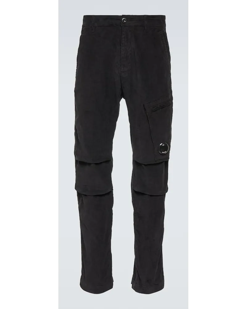 C.P. Company Pantaloni regular in velluto a coste Nero