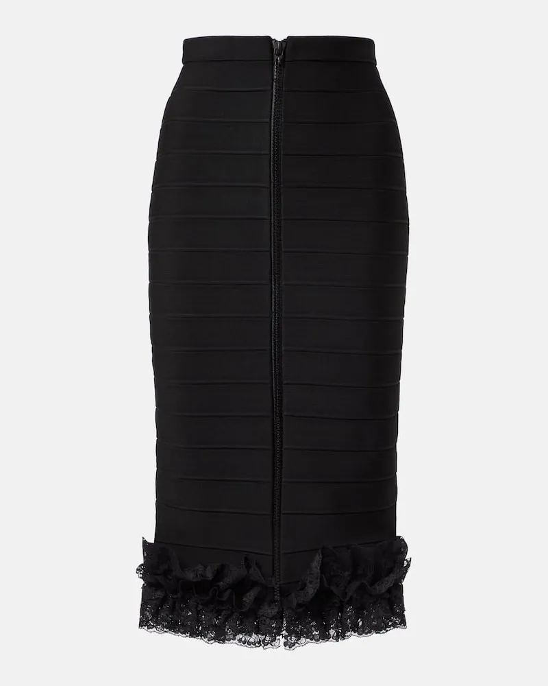 Self-Portrait x Christopher Kane - Abito midi con pizzo Nero
