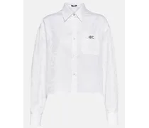 Camicia cropped Barocco in cotone