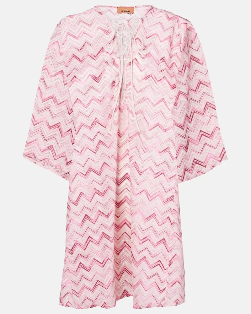 Missoni Caftano in lamÃ© a zig zag Multicolore