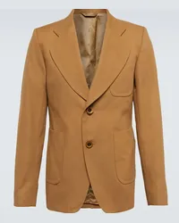 Wales Bonner Blazer Starline in cotone e cashmere Beige