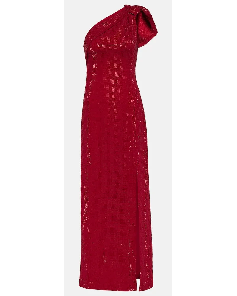 Roland Mouret Abito lungo con cristalli Rosso