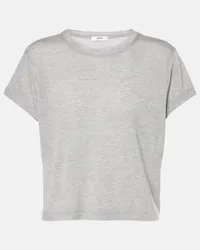 AGOLDE T-shirt Adine in jersey di cotone Grigio