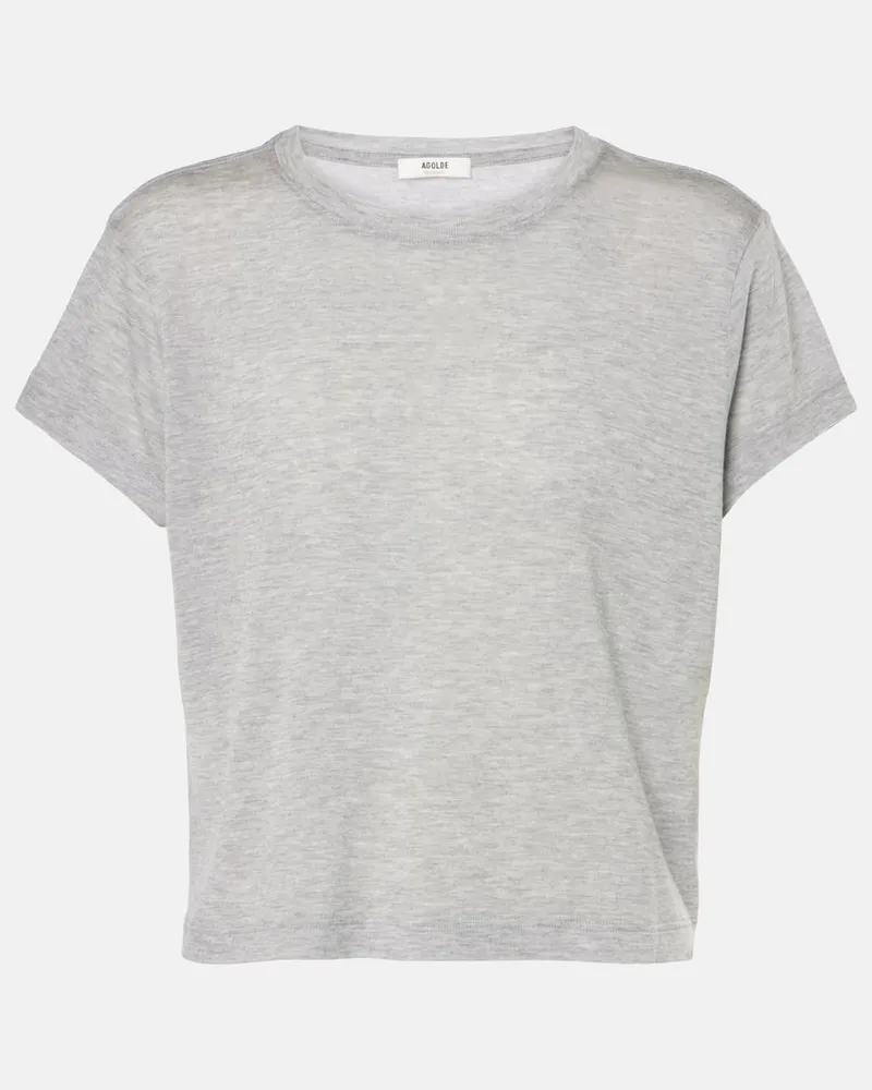 AGOLDE T-shirt Adine in jersey di cotone Grigio