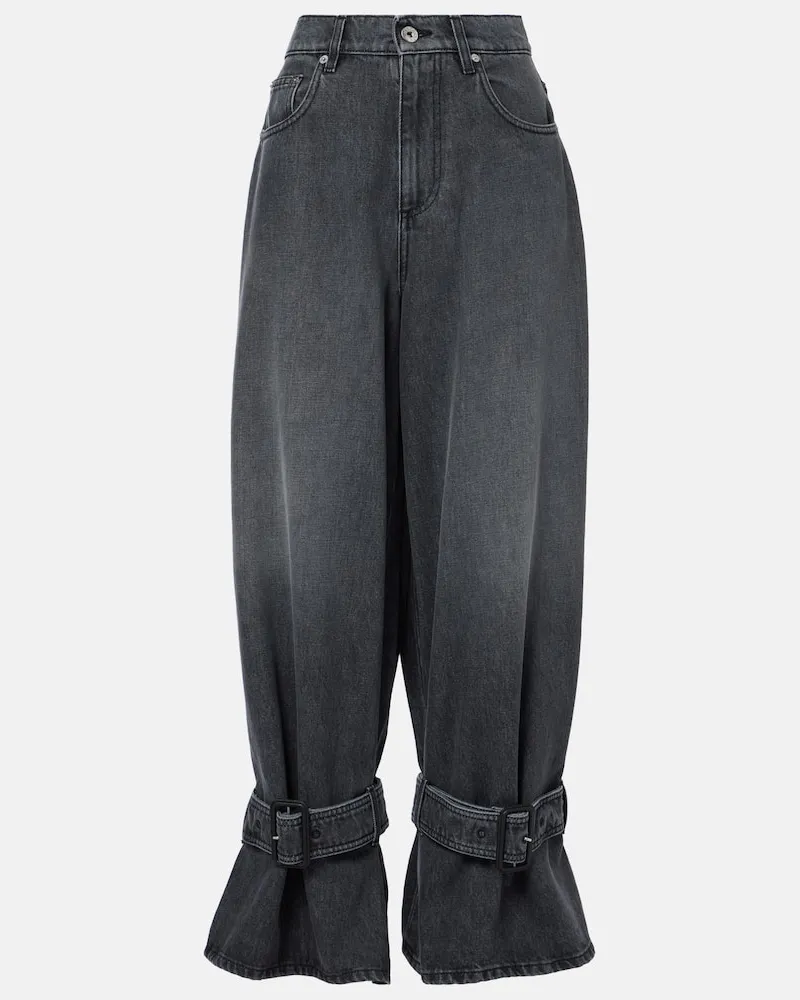 J.W.Anderson Jeans a gamba larga e vita media Grigio
