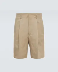 Loro Piana Bermuda Joetsu in twill di cotone e lino Beige