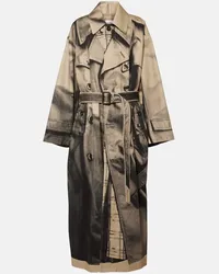 Jean Paul Gaultier Trench oversize in cotone con stampa Multicolore