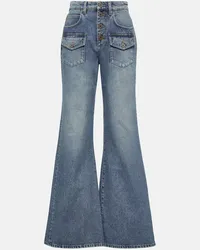 Balmain Jeans flared a vita alta Blu