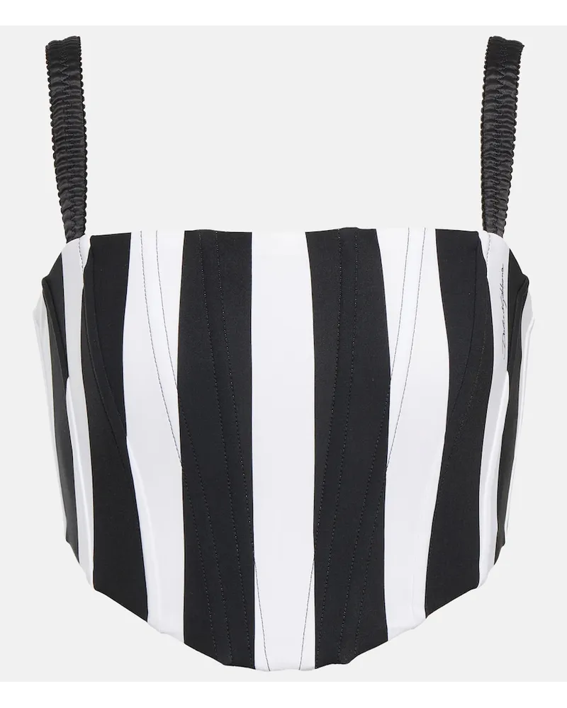 Dolce & Gabbana Top a corsetto Portofino a righe Multicolore
