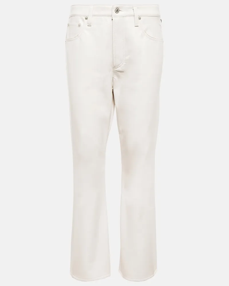 Citizens of humanity Pantaloni bootcut Isola cropped in misto pelle Bianco