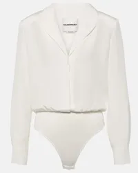 Roland Mouret Body in raso di seta Bianco