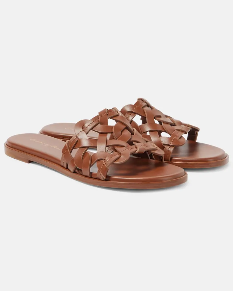 Gianvito Rossi Sandali Amalfi in pelle Marrone