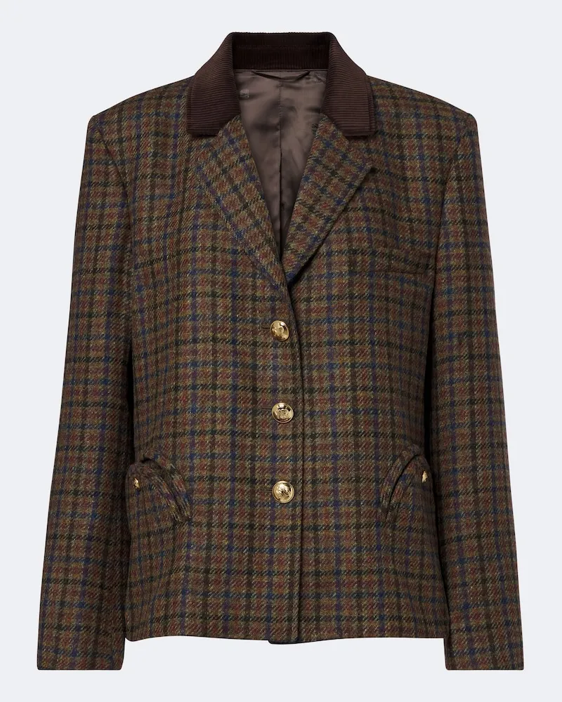 Blazé Milano Blazé Milano Blazer Shelley Amandira in lana vergine a quadri Multicolore