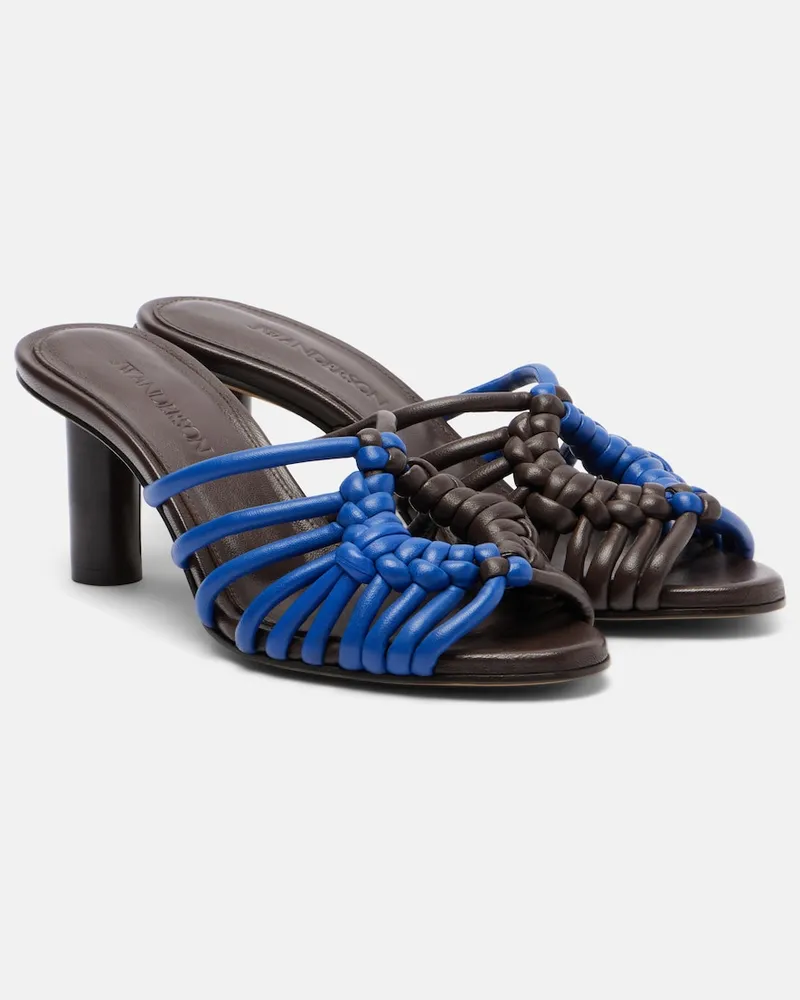 J.W.Anderson Mules Plot in pelle Blu