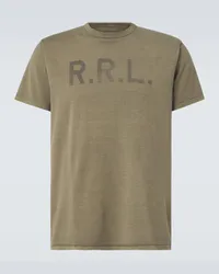 RRL T-shirt in jersey di cotone con logo Verde