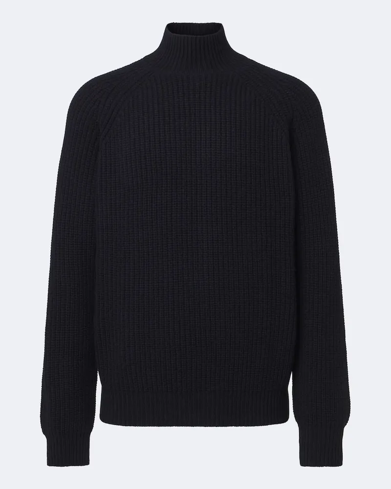 ALLUDE Pullover in lana e cashmere a collo alto Blu