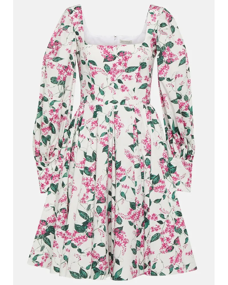 EMILIA WICKSTEAD Miniabito Yasmina in cotone con stampa Multicolore