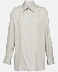 The Row Camicia Sisilia in seta Grigio