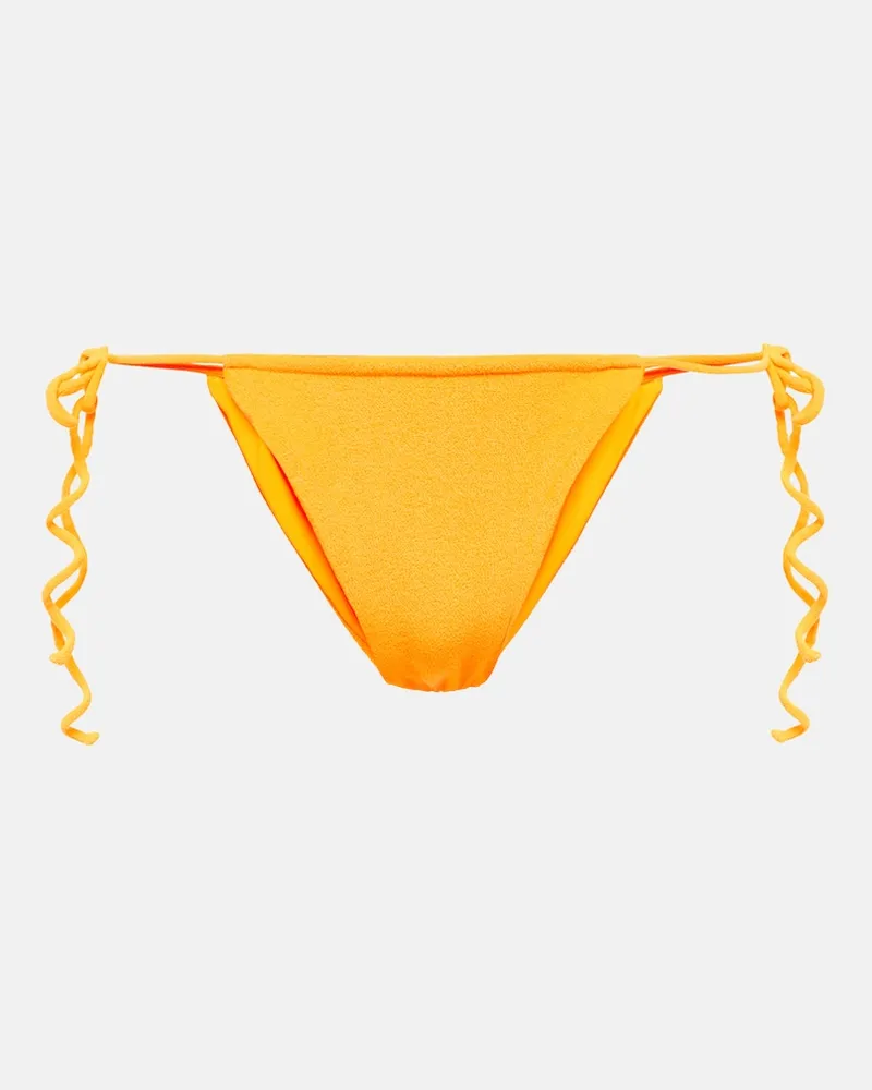 JADE SWIM Slip bikini Lana in spugna Giallo