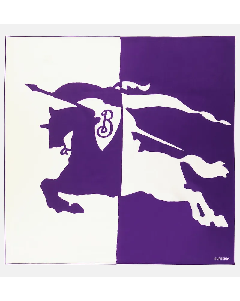 Burberry Foulard in seta con stampa Multicolore