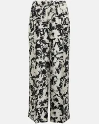 Max Mara Pantaloni Fiordo in seta con stampa Multicolore