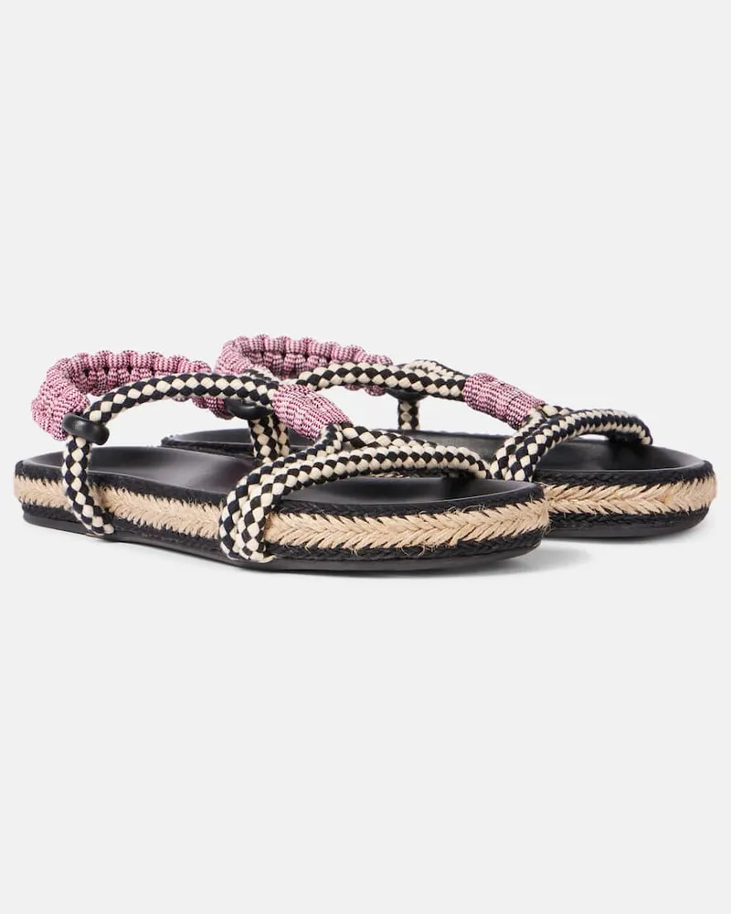Isabel Marant Sandali espadrillas Waltee in pelle Nero