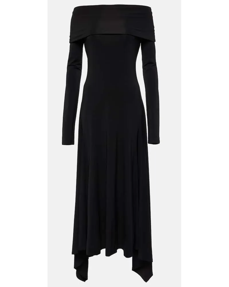 Max Mara Abito lungo Gerla in jersey Nero