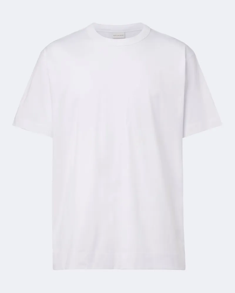 Dries van Noten T-shirt in jersey di cotone Bianco