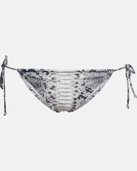 Norma Kamali Slip bikini con lacci e stampa Multicolore