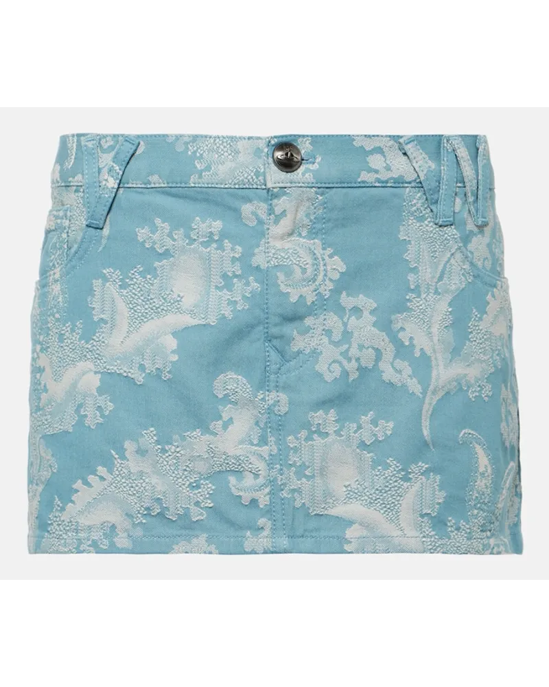 Vivienne Westwood Minigonna di jeans Foam in jacquard Blu
