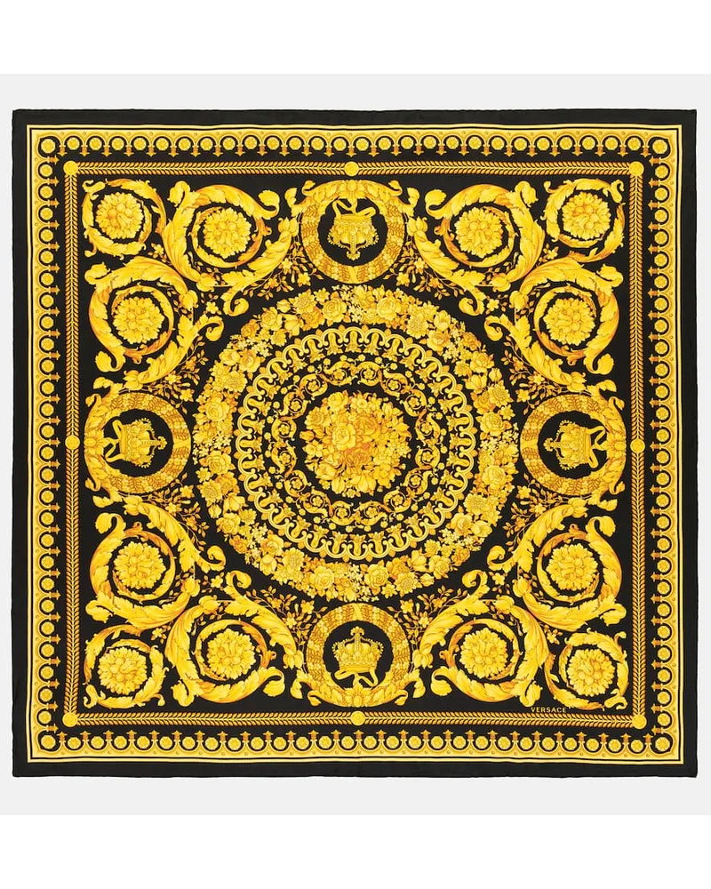 Versace Foulard Barocco in seta Multicolore