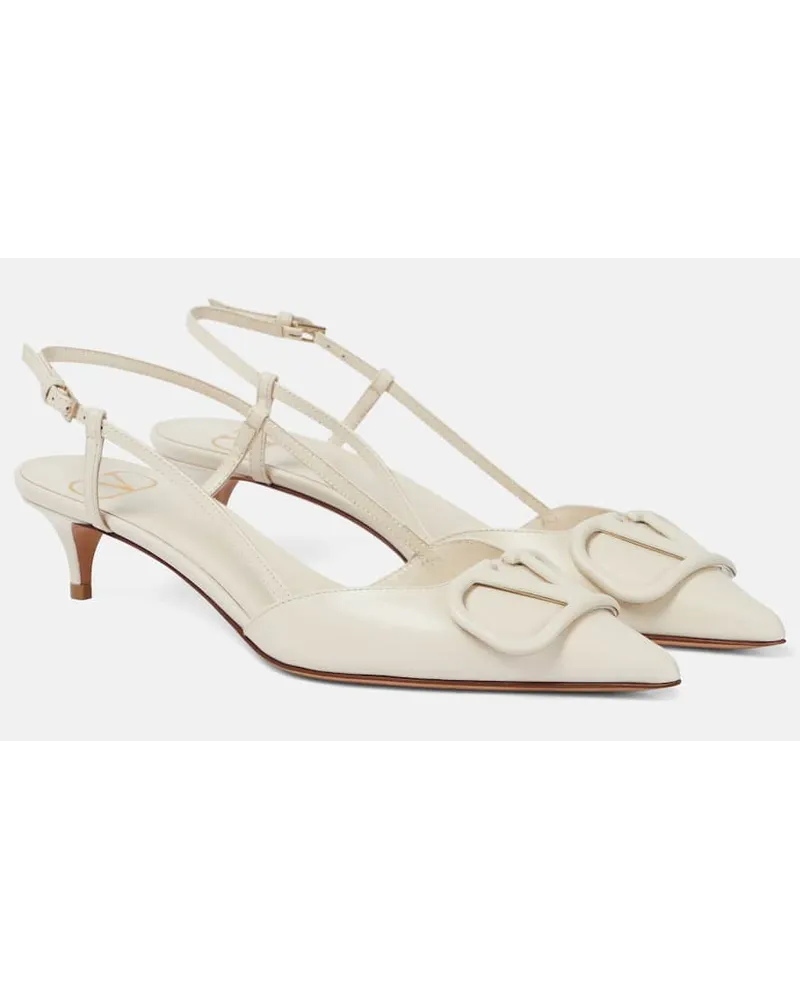 Valentino Garavani Pumps slingback VLogo in pelle Bianco