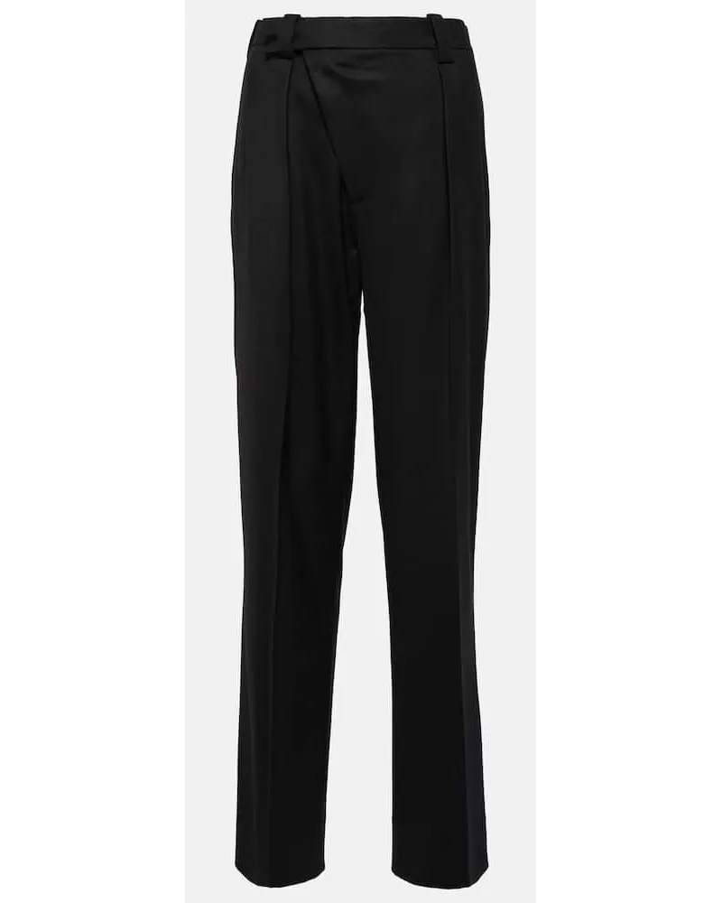 Victoria Beckham Pantaloni regular asimmetrici Nero