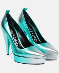 Tom Ford Pumps in pelle metallizzata con plateau Multicolore