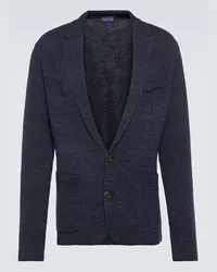 Ralph Lauren Cardigan in misto lino Blu