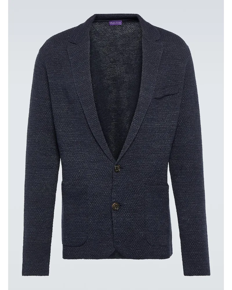 Ralph Lauren Cardigan in misto lino Blu