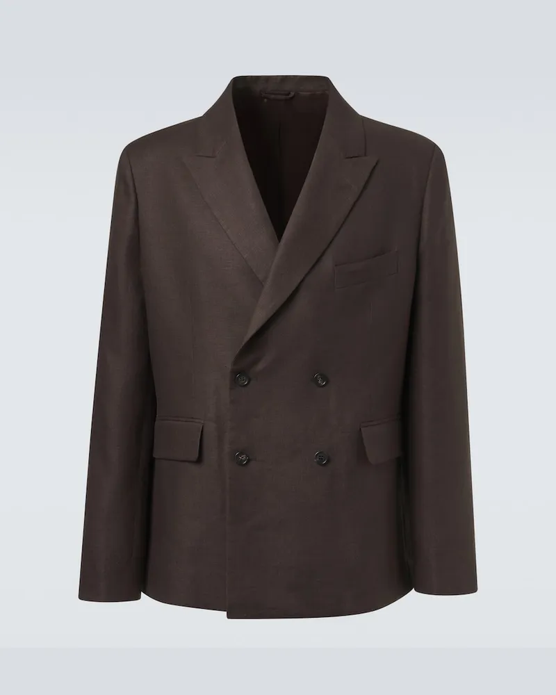 BODE Blazer doppiopetto in lino Marrone