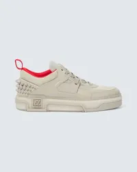 Christian Louboutin Sneakers Astroloubi in pelle e suede Bianco