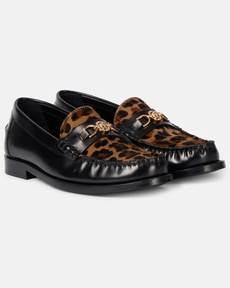 Versace Mocassini Medusa â95 con stampa Nero