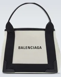 Balenciaga Borsa Cabas in canvas con pelle Multicolore