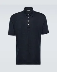 Ermenegildo Zegna Polo in lino Blu