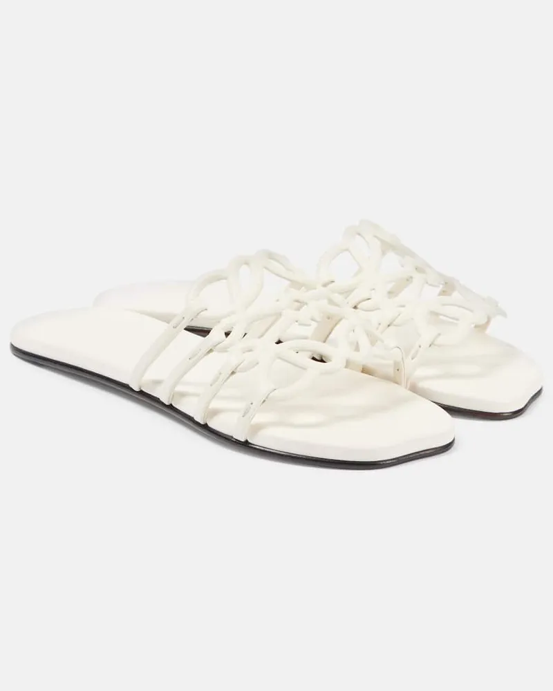 Loewe Sandali Petal Anagram in pelle Bianco
